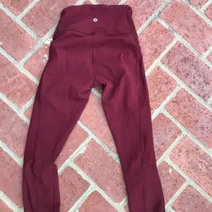Maroon/Red LuluLemon Leggings
